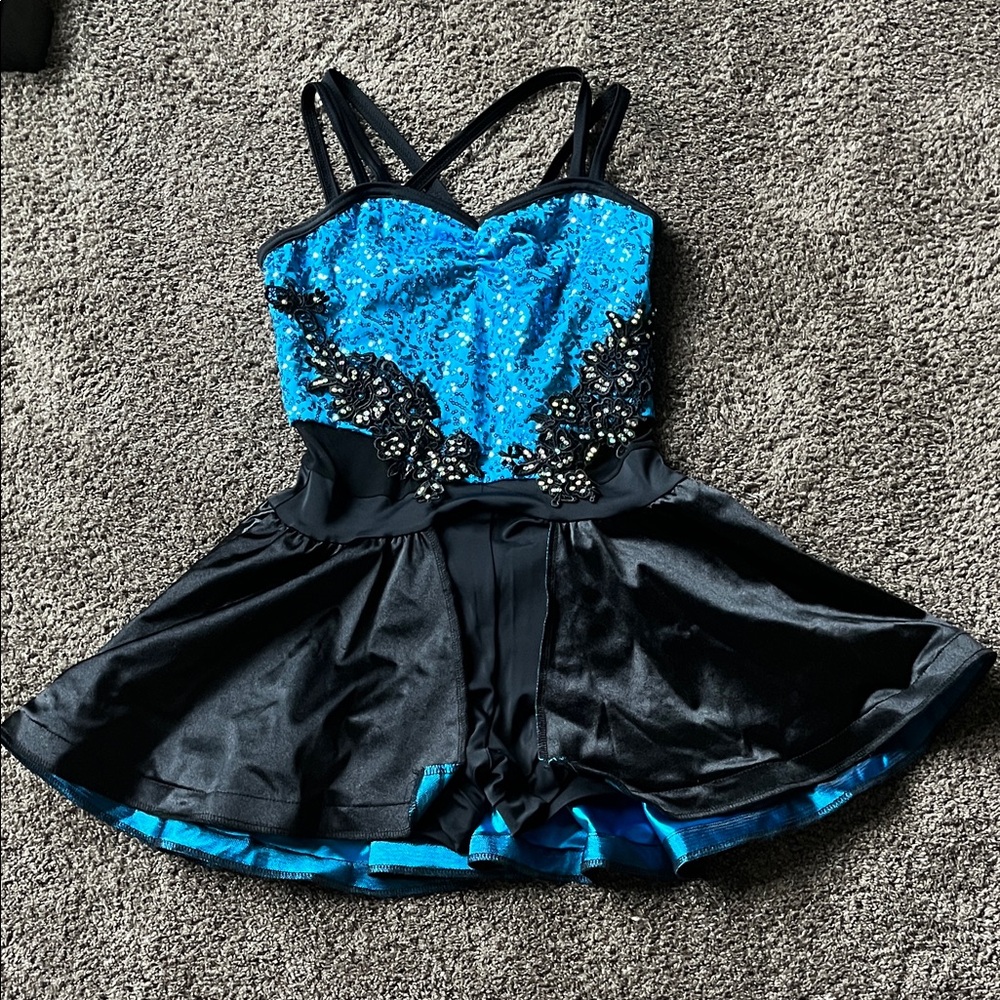 Weissman Blue and Black Kids Dance Costume